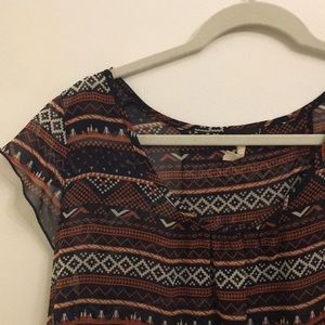 Tribal Print Going Out Festival Top